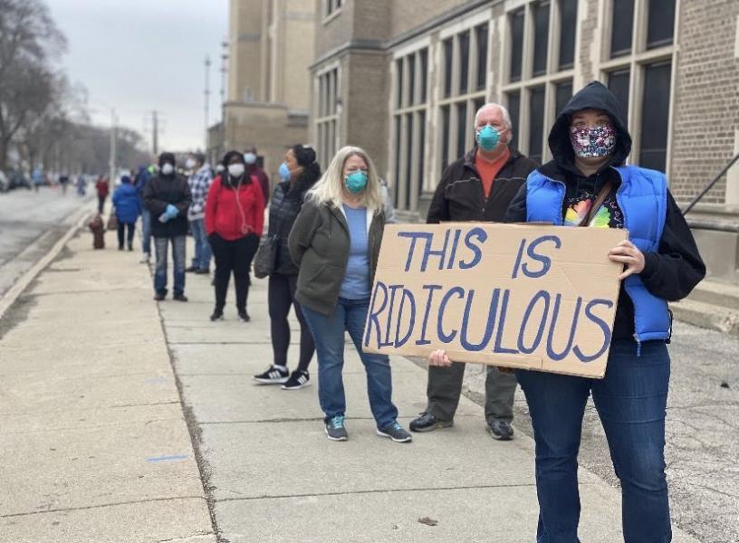 wisconsin voting line